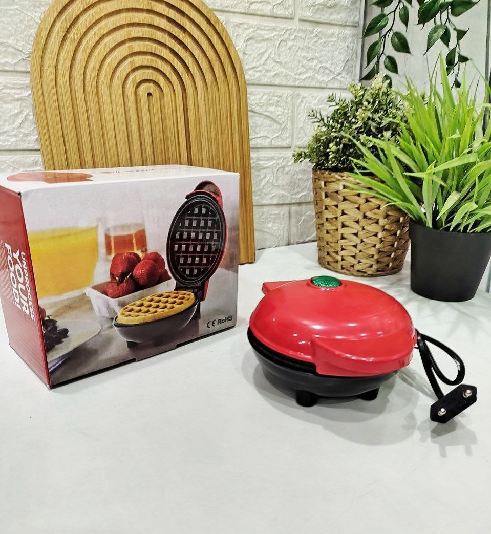 Mini Waffle Maker – ماكينة وافل ميني مستوردة من SHEIN | كهربائية غير لاصقة – 350 وات