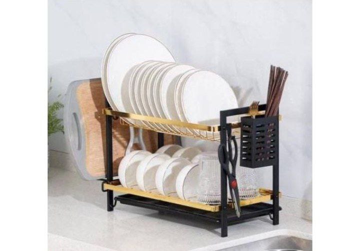 المطبقية الجولد المعدن 2 دور – أناقة وتنظيم للمطبخ العصري!