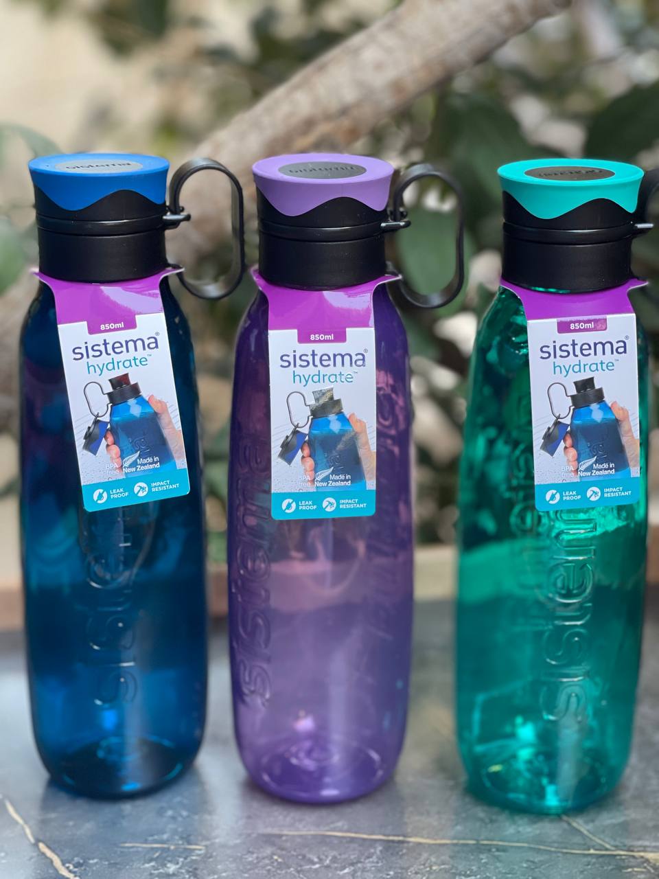 زجاجة مياه Sistema – سعة 850 مل لترطيب أنيق طوال اليوم