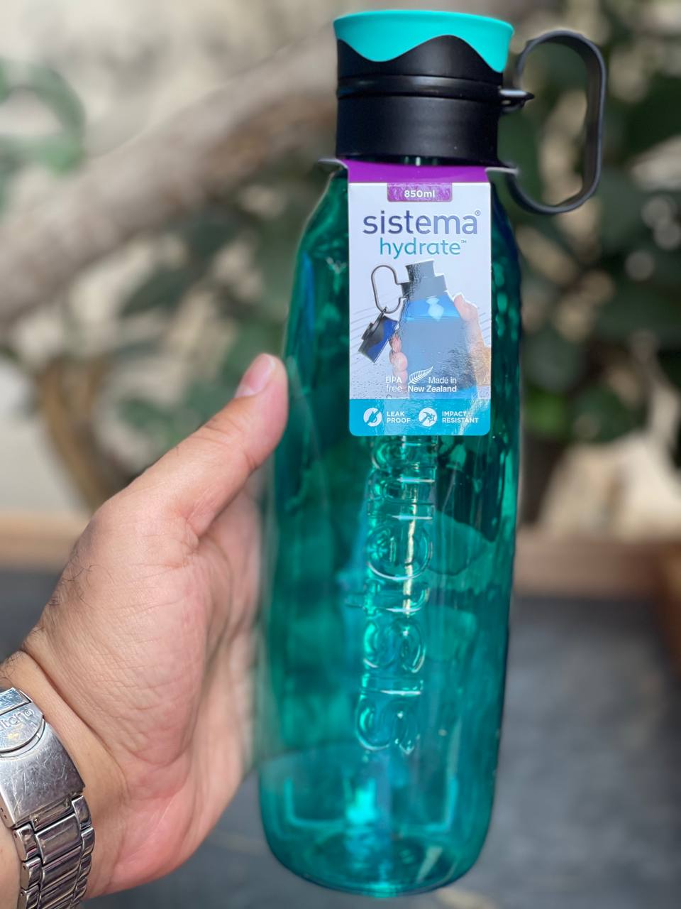زجاجة مياه Sistema – سعة 850 مل لترطيب أنيق طوال اليوم