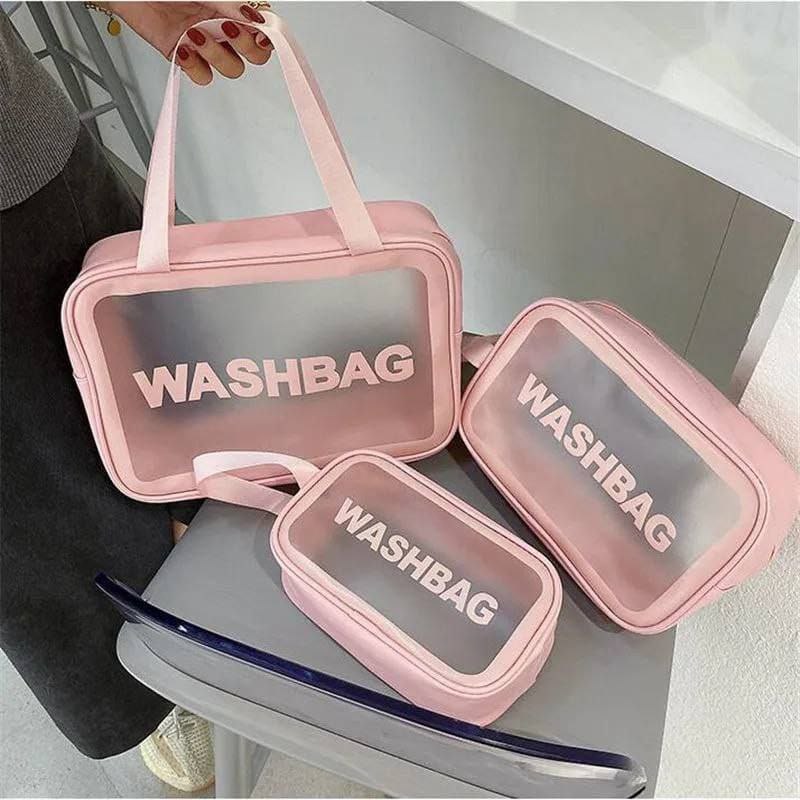 طقم شنط WASHBAG الأصلي – 3 قطع ضد الماء بخامة فاخرة وتنظيم مثالي للرحلات