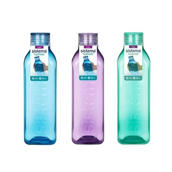زجاجة مياه Sistema بسعة 1 لتر – تصميم عملي وخفيف مثالي للاستخدام اليومي